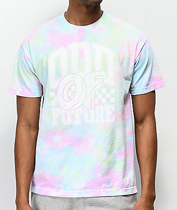 Odd Future Winners Circle Green, Pink, Blue & White Tie Dye T-Shirt
