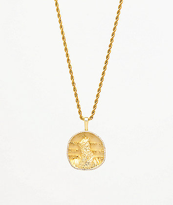 Saint Midas Michelangelo's Moses Yellow Gold 20" Rope Chain Necklace