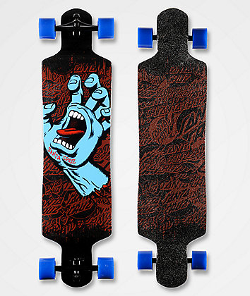 Santa Cruz Screaming Hand 40" longboard drop down completo