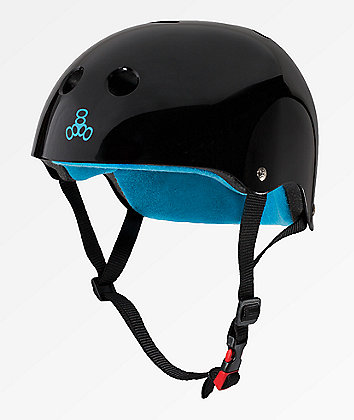 Triple Eight Certified Sweatsaver casco multideportivo negro y azul brillante