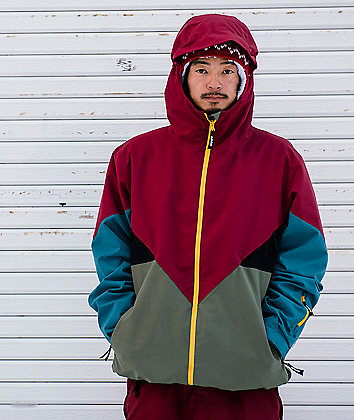 adidas Premiere chaqueta de snowboard en rojo, verde y azul