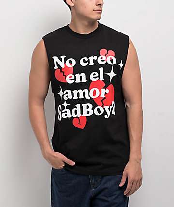 SAD BOYZ by Junior H X Lost Hills Future Black Tank Top | Zumiez