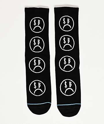 SAD BOYZ by Junior H Half Moon Black T-Shirt