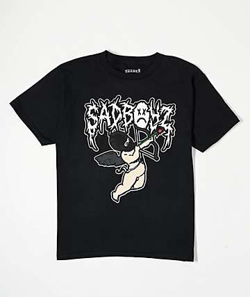 SAD BOYZ By Junior H Arrows Black Mesh Shorts