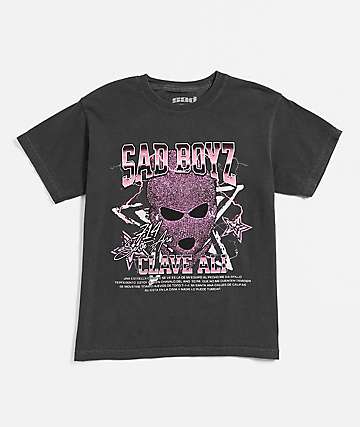 SAD BOYZ by Junior H Pray El Azul Black Long Sleeve T-Shirt