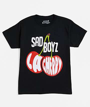 SAD BOYZ by Junior H Pray El Azul Black Long Sleeve T-Shirt