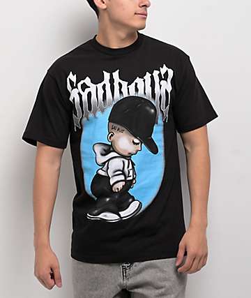 SAD BOYZ by Junior H Arrow Black T-Shirt