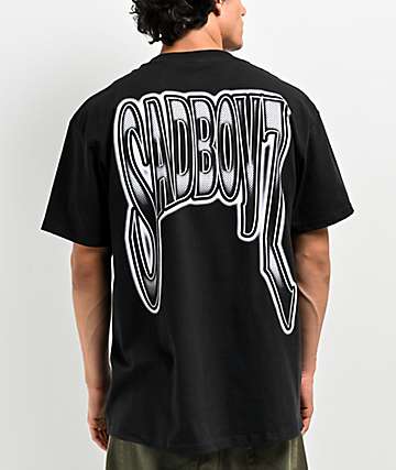 SAD BOYZ  by Junior H Puff Black Long Sleeve T-Shirt