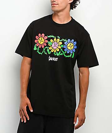 SAD BOYZ by Junior H Tagged Black T-Shirt