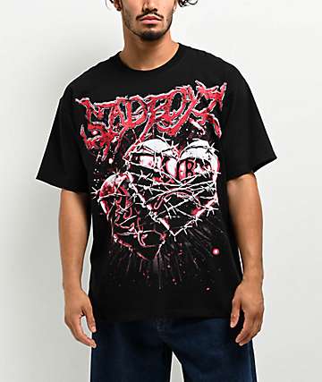 SAD BOYZ by Junior H Sad Starz Black Wash T-Shirt