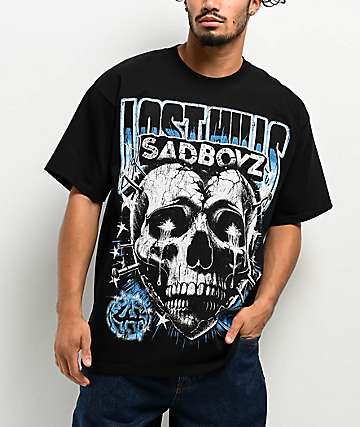 SAD BOYZ by Junior H X Lost Hills Hearts White Long Sleeve T-Shirt