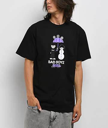 SAD BOYZ by Junior H Sad Starz Black Wash T-Shirt