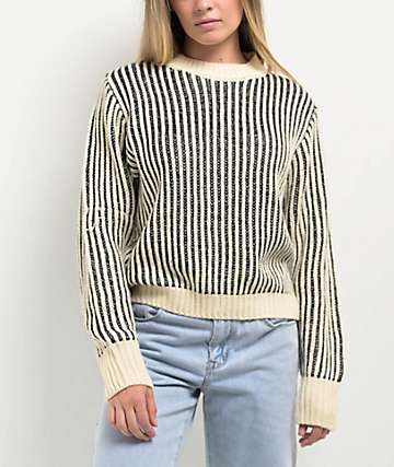 24 Colours Open Knit White Sweater | Zumiez