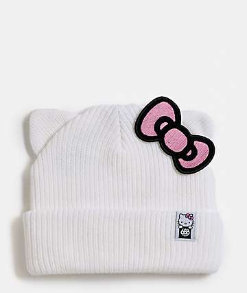 686 x Hello Kitty Kids White Beanie - 
