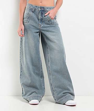 Empyre Loiter Slouchy Black Wash Straight Leg Denim Jeans