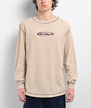 【SATIIIZ】Aiowa Dying Long Sleeve T-Shirt Long Sleeve Tie Dye Tissue T-Shirt by Proenza Schouler- La
