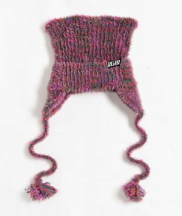A.LAB Opalina Purple Cat Flap Beanie -