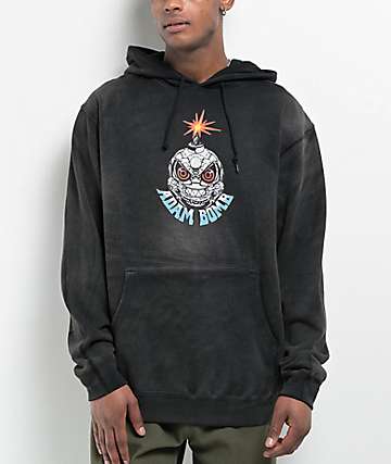 Sudadera Bomb Hoodie en Negro con Angel Diamante Hot Fix