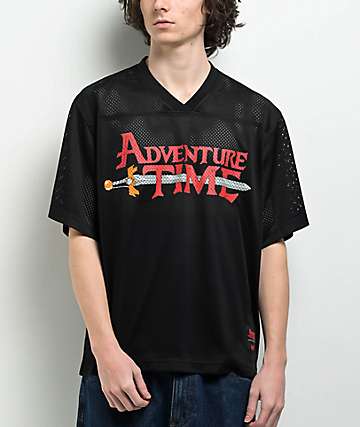 Adventure Time x Welcome Black Mesh Football Jersey - 