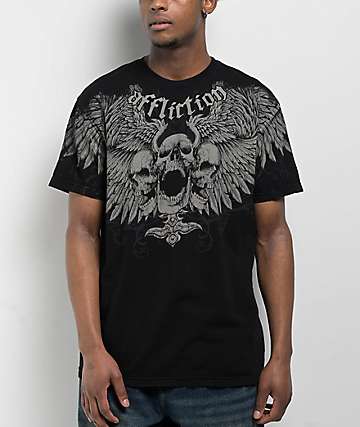 Affliction Flame & Fable Black, Red & Yellow Shoes