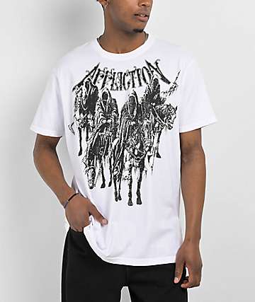 Affliction Crows Red 2fer Crop T-Shirt