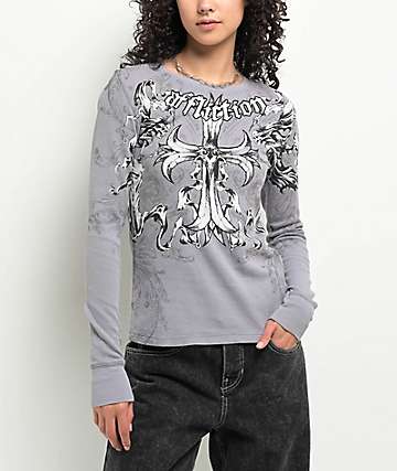 Affliction Horseman Black Lava Wash T-Shirt