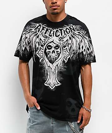 Affliction x Misfits Bat Black T-Shirt - 