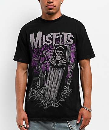 Affliction x Misfits Wings Black Wash T-Shirt | Zumiez