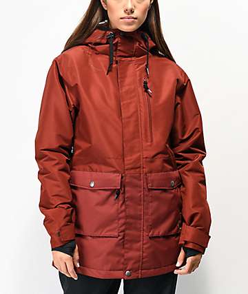 Airblaster Stay Wild Parka Oxblood Red 10K Snowboard Jacket