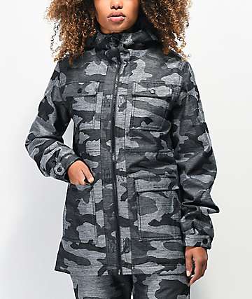 Aperture Aster 10K chaqueta de snowboard de camuflaje gris