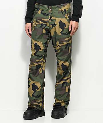 Aperture Green Line 10K pantalones de snowboard de camuflaje
