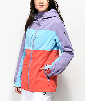 Aperture Powderhorn chaqueta de snowboard morada, azul y roja