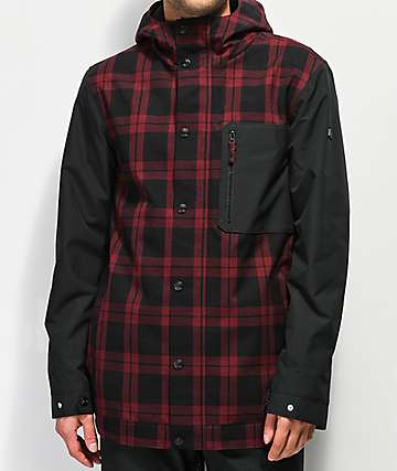Aperture Stratus Varsity 10K chaqueta de snowboard de tartán rojo