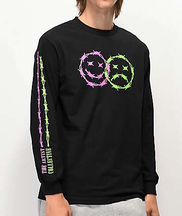 Artist Collective Happy - Sad camiseta negra de manga larga