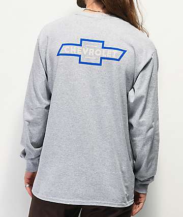 Brixton x Chevy Bowtie camiseta gris de manga larga con bolsillo