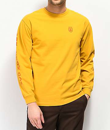 Brixton x Independent Frame camiseta amarilla de manga larga