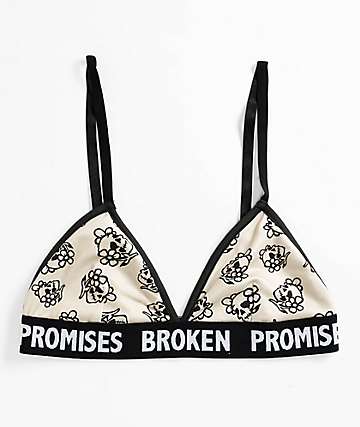 Broken Promises Blasted Blue Triangle Bralette