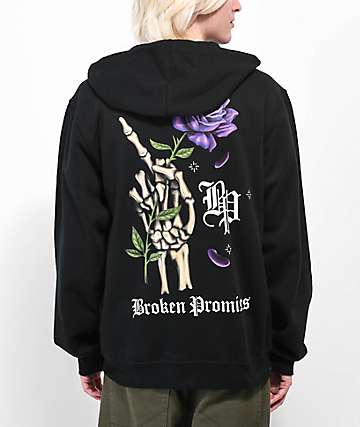 Broken Promises Love Is Lethal Brown Hooded Flannel Jacket