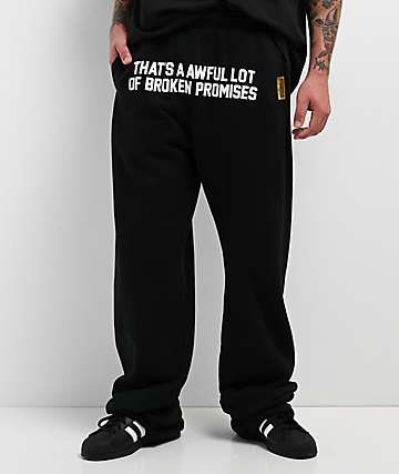 Broken Promises x That's A Awful Lot Of Cough Syrup Classic Black Sweatpants - 