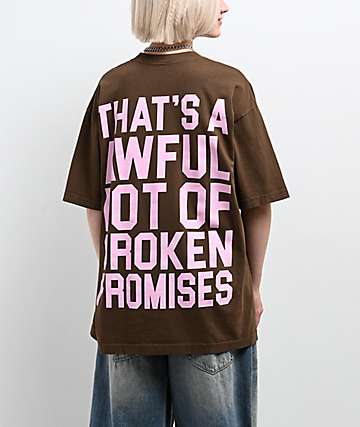 Broken Promises x That's A Awful Lot Of Cough Syrup Classic Brown T-Shirt - 