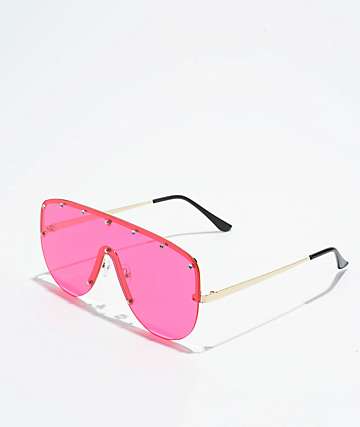 Bubble Gum Hot Pink Sunglasses - 
