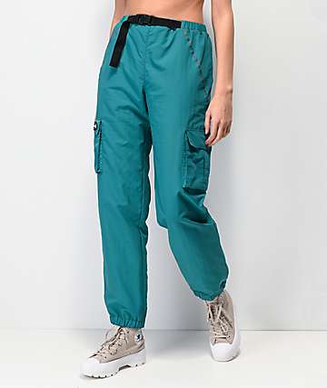 By Samii Ryan Bad Habits pantalones de chándal arrugados en turquesa