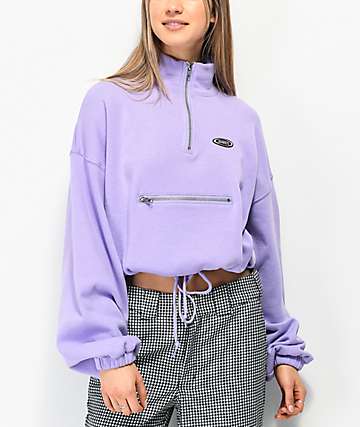By Samii Ryan Zip It sudadera lavanda con media cremallera