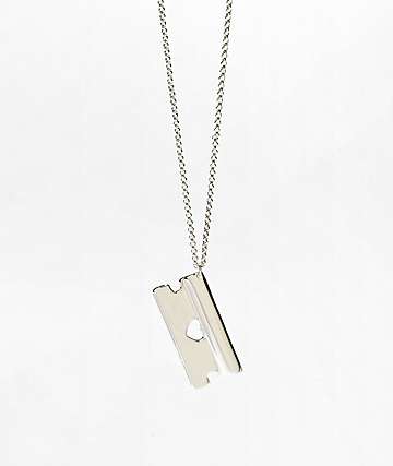 Candy Corpse Razor Blade 18" Silver Necklace -
