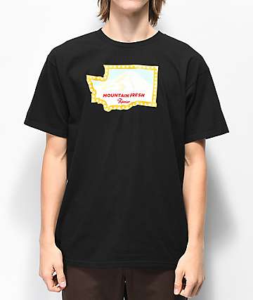 Casual Industrees x Rainier Washington Fresh camiseta negra