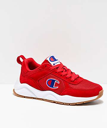 champion red tennis shoes