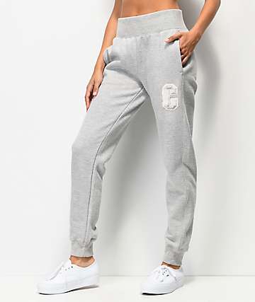 Champion Floss Stitch C jogger pantalones deportivos de tejido inverso gris