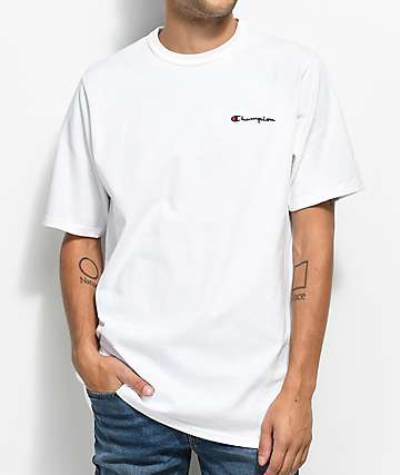 plain white champion t shirt