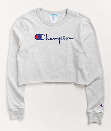 champions grey hoodie
