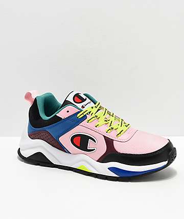 Champion Men's 93 Eighteen Big C Pink & Multi-Colorblock Shoes
